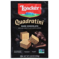 Loacker Wafer Cookies, Dark Chocolate, Bite Size - 8.82 Ounce 