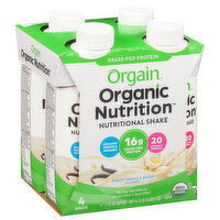 Orgain Nutritional Shake, Sweet Vanilla Bean Flavored, 4 Pack - 4 Each 