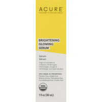 Acure Serum, Brightening, Glowing - 1 Fluid ounce 