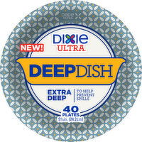 DIXIE Plates, Deep Dish, Extra Deep, 28 Ounce