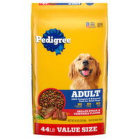 Pedigree Food for Dogs, Grilled Steak & Vegetable Flavor, Adult, Value Size - 44 Pound 