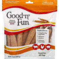 Good 'n' Fun Ribs, Triple Flavor - 12 Ounce 