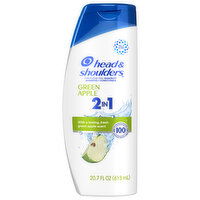 Head & Shoulders Shampoo + Conditioner, 2 in 1, Green Apple - 20.7 Fluid ounce 