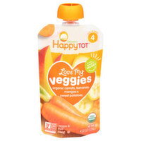 HappyTot Fruit & Veggie Blend, Love My Veggies, Stage 4 - 4.22 Ounce 