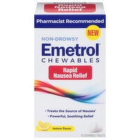 Emetrol Rapid Nausea Relief, Non-Drowsy, Lemon Flavor, Chewable Tablets - 42 Each 