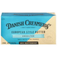 Danish Creamery Butter, European Style, Unsalted, 85% Butterfat - 2 Each 