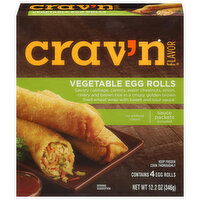 Crav'n Flavor Egg Rolls, Vegetable - 4 Each 