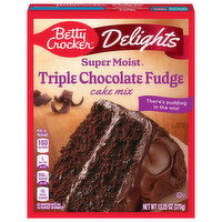 Betty Crocker Cake Mix, Triple Chocolate Fudge - 13.25 Ounce 