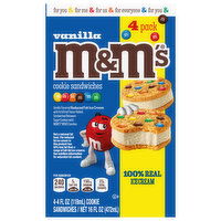 M&M's Cookie Sandwiches, Vanilla, 4 Pack