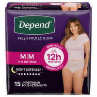 Depend Night Defense M Underwear - 15 Each