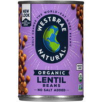 Westbrae Natural Organic Lentil Beans - 15 Ounce 