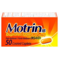 Motrin Pain Reliever/Fever Reducer, 200 mg, Coated Caplets