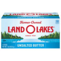 Land O Lakes Unsalted Butter, Made with Sweet Cream - 4 Each 