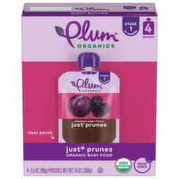 Plum Organics® Stage 1 Organic Baby Food Just® Prunes 3.5oz Pouch-4-Pack