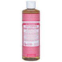 Dr. Bronner's Soap, Pure-Castile, 18-in-1, Hemp, Rose - 16 Fluid ounce 