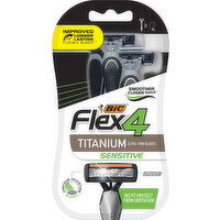 BiC Razors, Sensitive, Titanium - 1 Each 