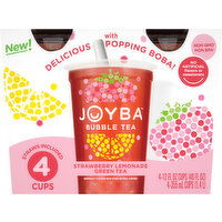 Joyba Bubble Tea, Strawberry Lemonade Green Tea - 4 Each 