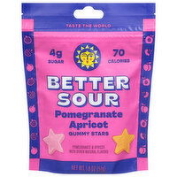 Better Sour Gummy Stars, Pomegranate Apricot - 1.8 Ounce