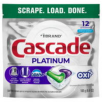 Cascade Dishwasher Detergent, Fresh Scent, Actionpacs - 12 Each 