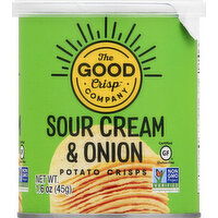 The Good Crisp Company Potato Crisps, Sour Cream & Onion - 1.6 Ounce 