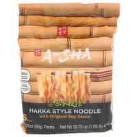 A-SHA Original Soy Sauce Hakka Style Noodles - 3.35 Ounce - 5 Count
