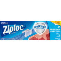 Ziploc Slider Bags, Freezer, Quart