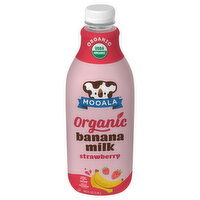 Mooala Organic Banana Milk, Strawberry - 48 Fluid ounce 