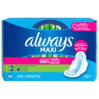 Always Pads, Long Super, Size 2 - 32 Each 