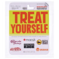 Treat Yourself Choice Gift Card, $25 - $500 - 10 Each 