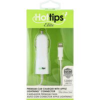 Hottips Car Charger, Premium, with Apple Lightning Connector - 1 Each 