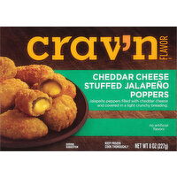 Crav'n Flavor Jalapeno Poppers, Cheddar Cheese Stuffed - 8 Ounce 