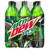 Mtn Dew Soda, Zero Sugar, 6 Pack - 6 Each 