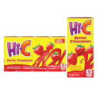 Hi-C  Boppin Strawberry Cartons - 8 Each 