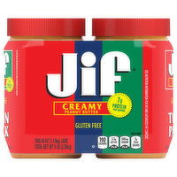 Jif Peanut Butter, Gluten Free, Creamy, Twin Pack - 2 Each 