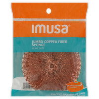 Imusa Sponge, Copper, Fiber, Heavy Duty, Jumbo - 1 Each 