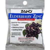 Zand Lozenges, Elderberry Zinc, Black Elderberry Flavor - 15 Each 