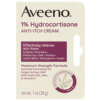 Aveeno Anti-Itch Cream, Maximum Strength Formula - 1 Ounce 