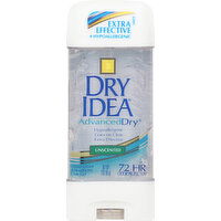 Dry Idea Antiperspirant & Deodorant, Unscented, Clear Gel - 3 Ounce 