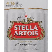 Stella Artois Beer, Lager - 4 Each 