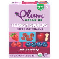 Plum Organics® Tots Soft Fruit Snacks Mixed Berry .35oz Pouch/5-Count Box - 1.75 Ounce 