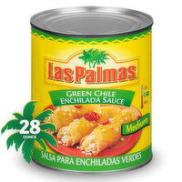 Las Palmas Enchilada Sauce, Green Chile, Medium - 28 Ounce 