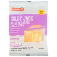 Brookshire's Cheese, Natural, Colby Jack, Snack Pack - 10 Each 