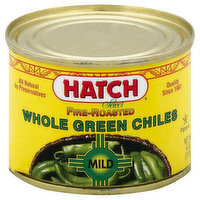 Hatch Green Chiles, Whole, Select, Fire-Roasted, Mild