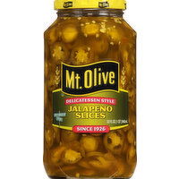 Mt Olive Jalapeno Slices, Delicatessen Style - 32 Ounce 