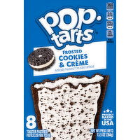 Pop-Tarts Toaster Pastries, Cookies & Creme, Frosted - 8 Each 