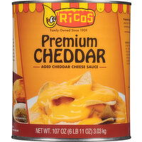 Ricos Cheese Sauce, Aged, Premium Cheddar