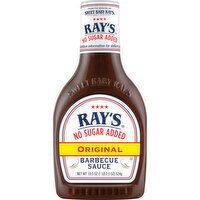 Ray's Barbecue Sauce, No Sugar Added, Original - 18.5 Ounce 