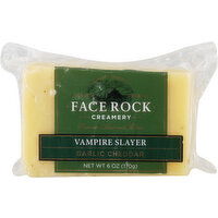 Face Rock Creamery Cheese, Vampire Slayer, Garlic Cheddar - 6 Ounce 