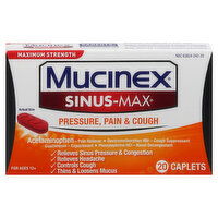 Mucinex Pressure, Pain & Cough, Maximum Strength - 20 Each 