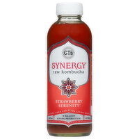 GT's Kombucha, Raw, Strawberry Serenity - 16 Fluid ounce 